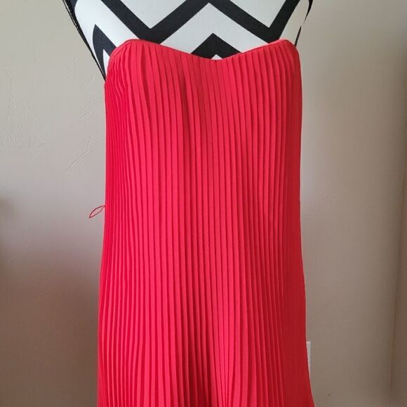 French Connection Red Mini Flare Strapless Dress size 2 XS - Picture 5 of 15